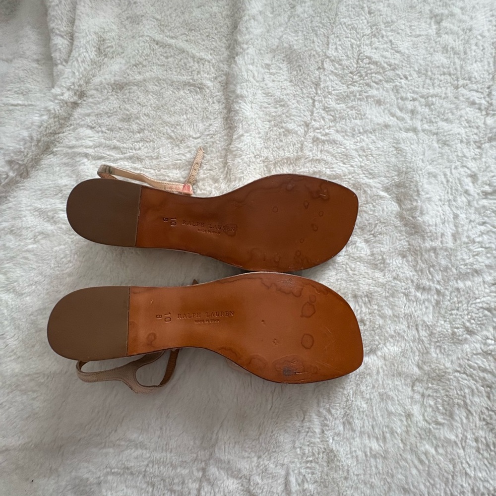 Ralph Lauren Floral Sandals - Cream and Tan - Picture 5 of 5